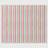 Pink-goldene Streifen Geschenkpapier (Flach)