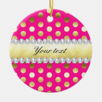 Pink-Goldfolien-Tupfen-Diamanten