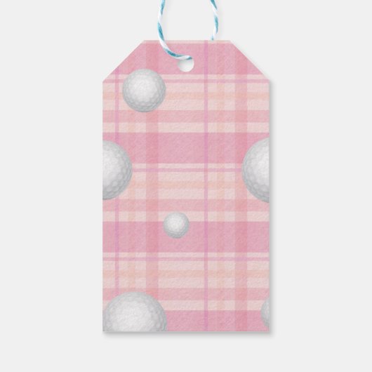 Pink Golf 2. Geburtstag Geschenkanhänger (Rückseite)