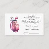 Pink Golf Bag Begleitkarte (Vorderseite)