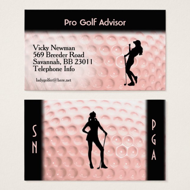 Pink Golf Ball Sport (Vorne & Hinten)
