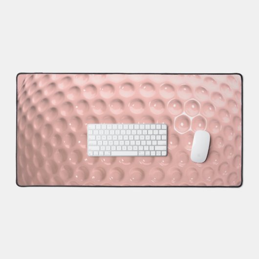 Pink Golf Ball Sport Schreibtischunterlage (Tastatur & Maus)