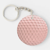 Pink Golf Ball with Black Numbers Schlüsselanhänger (Vorderseite)