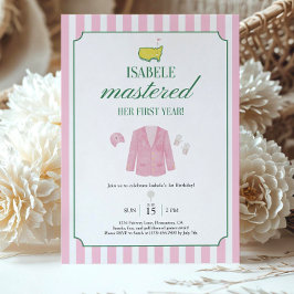 Pink Golf Birthday Invitation Template Girls FirsT Einladung