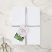 Pink Golf Birthday Party Geschenkanhänger (Mit Garn)