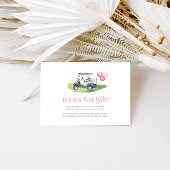 Pink Golf Books für Baby Begleitkarte