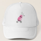 Pink Golf Caddy Truckerkappe (Vorderseite)