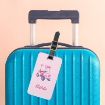 Pink Golf Carrier Namensschild