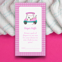 Pink Golf Cart Babyausstattung Babydusche Windeln
