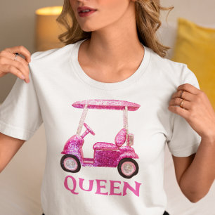 Pink Golf Cart Imitats Sequeen Queen Tri-Blend Shirt
