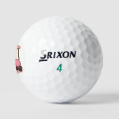 Pink Golf Cart Personalisiert Golfball (Logo)