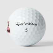 Pink Golf Cart Personalisiert Golfball (Logo)