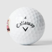 Pink Golf Cart Personalisiert Golfball (Logo)