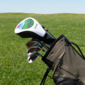 Pink Golf Flag Illustration Headcover (In SItu)