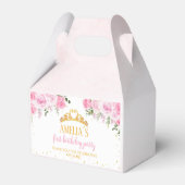 Pink Golf Floral Crocess Prinzessin Birthday Gefal Geschenkschachtel (Rückseite)