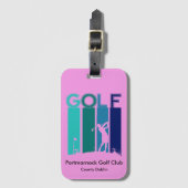 Pink Golf Gepäckmarke Gepäckanhänger (Vorderseite Vertikal)