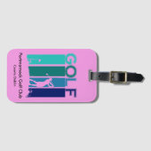 Pink Golf Gepäckmarke Gepäckanhänger (Vorderseite (Horizontal))