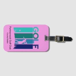 Pink Golf Gepäckmarke Gepäckanhänger
