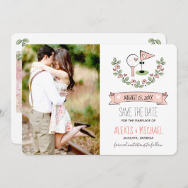 Pink Golf Save the Date