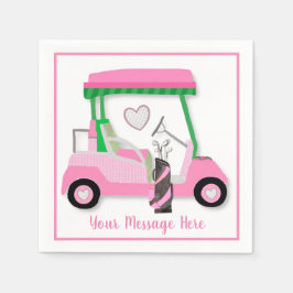 Pink Golf Theme Party für Frauen Geburtstagsruhe Serviette