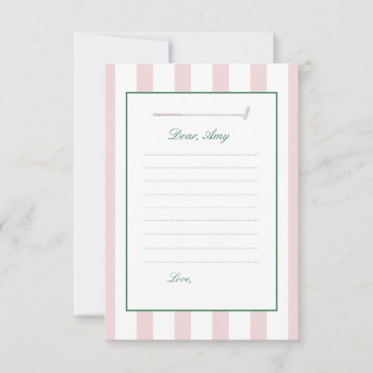 Pink Golf Time Kapsel Geburtstagskarten Einladung (Vorderseite)