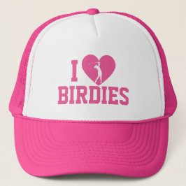 Pink Golf Trucker Hat - 'I Liebe Birdie' Custom Ca Truckerkappe