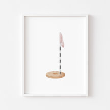 Pink-golfgelbes Poster