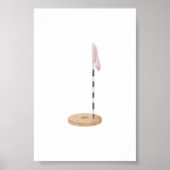 Pink-golfgelbes Poster (Vorne)