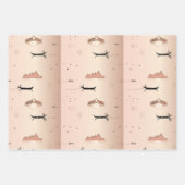 Pink Gondolas Venice Italien Packpapier Geschenkpapier Set (Vorderseite)