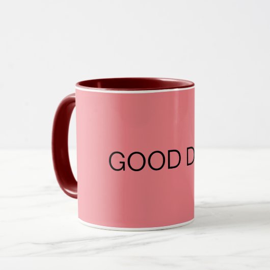 PINK GOOD DAY TASSE (Vorderseite Links)