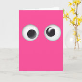 Pink Googly Eyes Happy Birthday Card Karte (Gelbe Blume)