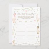 Pink Goose Baby Shower Age Guessing Game Card Einladung (Vorderseite)