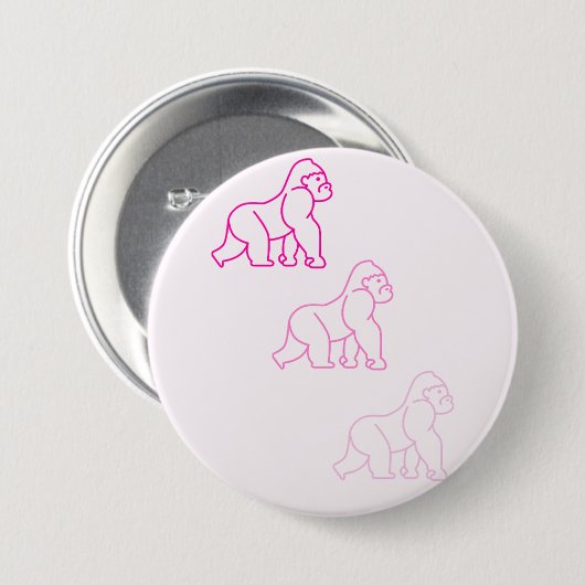 Pink Gorilla Button (Vorne & Hinten)