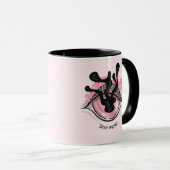 Pink Goth Eye Creepy Horror Wicca Bleibe Weiß Tasse (VorderseiteRechts)