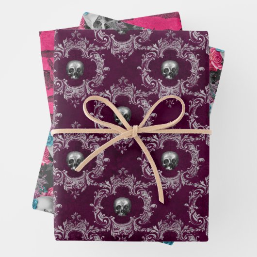 Pink Goth Geschenkpapier Set (Beispiel)