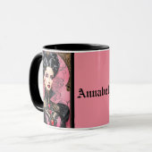 Pink Goth Lady Tasse (Vorderseite Links)