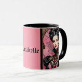 Pink Goth Lady Tasse (VorderseiteRechts)