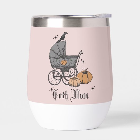 Pink Goth Mama Halloween Viktorianische Babyträgt (Links)