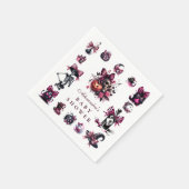 Pink Gothic Halloween Babydusche Serviette (Ecke)