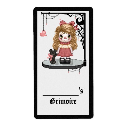 Pink Gothic Liebe Doll Pixel Art (Vorne)