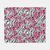 Pink Gothic Skull Pattern Print Fleecedecke (Vorderseite (Horizontal))