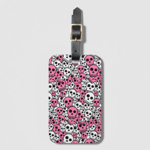 Pink Gothic Skull Pattern Print Gepäckanhänger