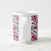 Pink Gothic Skull Pattern Print Jumbo-Tasse (Rückseite)