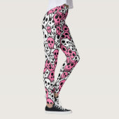 Pink Gothic Skull Pattern Print Leggings (Rechts)