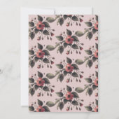 Pink Gothic Spooky Black Bat Brautparty Einladung (Rückseite)