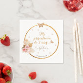 Pink Gown Girl Mi Presentación de 3 Años Spanisch Serviette (Beispiel)