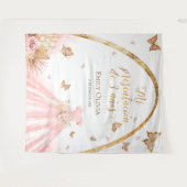 Pink Gown Presentación de 3 Años Spanischer Hinter Wandteppich (Vorderseite (Horizontal))