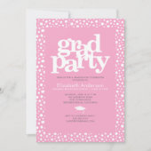 Pink grad Party Moderne fette Typografie elegant Einladung (Vorderseite)
