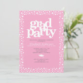 Pink grad Party Moderne fette Typografie elegant Einladung (Stehend Vorderseite)