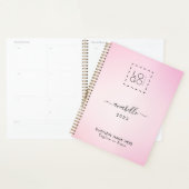 Pink Gradient Add Name Year Custom Square Logo Planer (Anzeige)